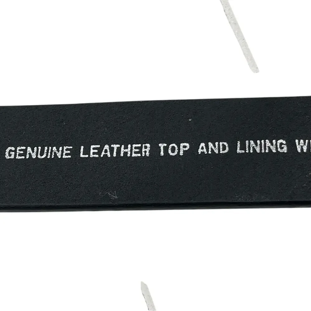 Wrangler Black Genuine Leather Western Style Plain Work Belt Size 46